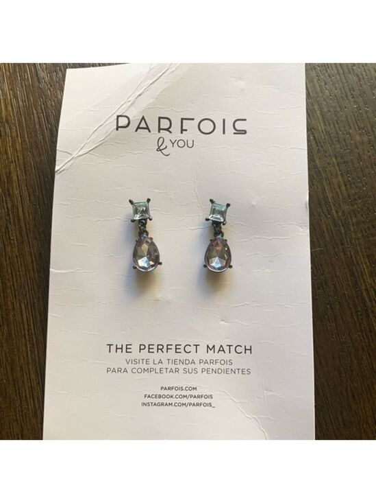 parfois & you Jewelry - New Silver Teardrop Rhinestone Earrings